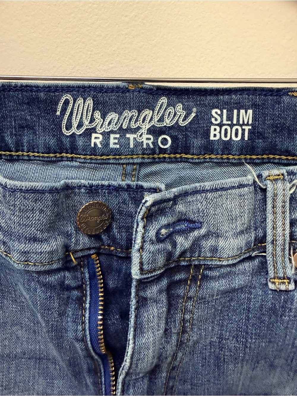 Wrangler Slim Boot Men's Denim Jeans - Blue
